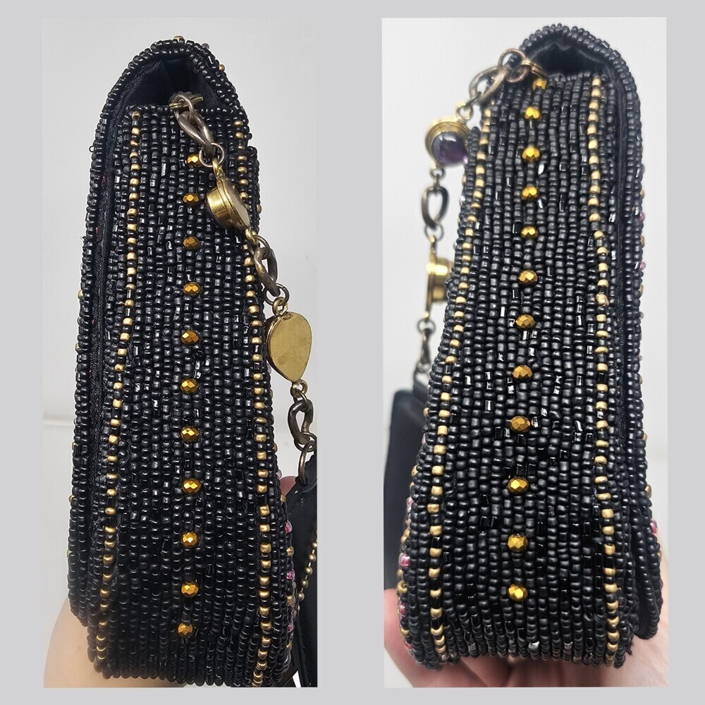 Mary Frances Wildflower Multicolor Beaded Handbag Shoulderbag Purse Flowers New - Picture 3 of 14